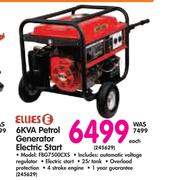 Ellies 6KVA Petrol Generator Electric Start  FBG7500CXS