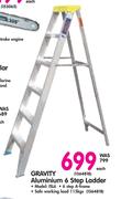 Gravity Aluminium 6 Step Ladder  ISL6