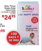 Baby Things Nappy Bags Value Pack-120+30 Free