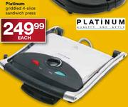 Platinum Griddled 4-Slice Sandwich Press Each