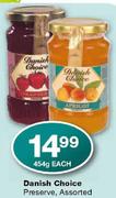 Danish Choice Preserve-454gm Each