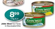John West Fyn Tuna in Soutwater/Olie-170gm Elk