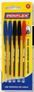 Penfelx Clear Ballpoint Pens 5-Pack