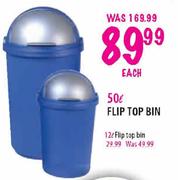  Flip Top Bin 50 L-Each