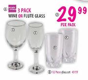  Simple Choice 3 Pack Wine or Flute Glass-Per Pack