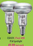  Osram 2 Pack 40W R50 Spotlight-Per Pack