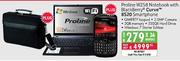 Proline W258 Notebook with BlackBerry Curve 8520 Smartphone + Bag
