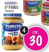 Purity 3rd Foods Assorted-4's