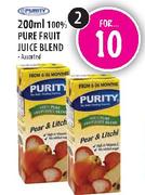 Purity 100%  Pure Fruit Juice Blend Assorted-200ml x 2