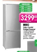 KIC Combi Fridge/Freezer-346 Ltr (KB6035ME)