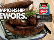 Championship Boerewors(Thick & Thin)-1Kg