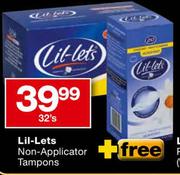 Lil Lets Non Applicator Tampons-32's