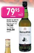 Black & White Scotch Whisky- 12 x 750ml