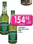 Hunter's Extra Dry Cider NRB- 24 x 300ml