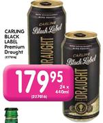 Carling Black Label Premium Draught- 24 x 440ml