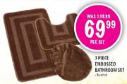 Embossed Bathroom Set-3 Piece