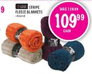 Stripe Fleece Blankets 