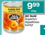 All Gold Super Fine Apricot Jam-450g