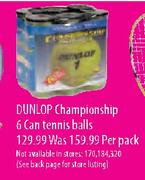 Dunlop Championship 6 Can Tennis Ball Per Pack