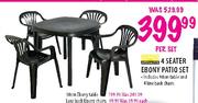 Antracite 4 Seater Ebony Patio Set Per Set 