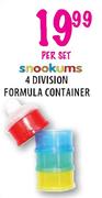 Snookums 4 Division Formula Container-Per Set