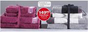 Polka/Stripe Towel Set-4-Piece