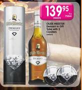 Oude Meester Demant In Gift Tube With 2 Coasters-1x750ml