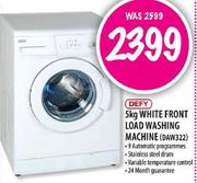 Defy White Front Load Washing Machine-5kg