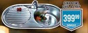 Sink Bowl Oval & Tray Single