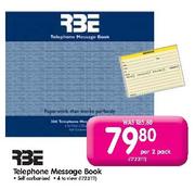 RBE Telephone Message Book-per 2 pack