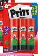 Pritt Multi-Pack Glue Stick 22g-per 3 pack