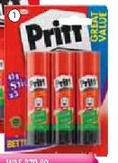 Pritt Multi-Pack Glue Stick 43g-per 3 pack
