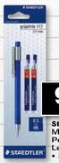 Staedtler Mechanical Pencil with Leads-3-Piece per pack