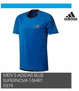 Adidas men's Blue Supernova T-Shirt