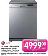 LG 14 Place Direct Drive Dishwasher Silver (D1452LF)
