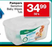Pampers Sensitive Baby Wipes Tub-56's