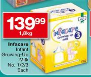 Infacare Infant Growing-Up Milk No.1/2/3-1.8kg Each