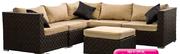 Terrace Leisure 6 Piece Matrix Modular Wicker Set