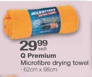Q Premium Microfibre Drying Towel-62cmx98cm Each