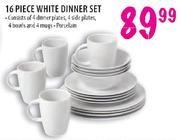White Dinner Set-16 Piece