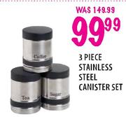 Stainless Steel Canister Set-3 Piece