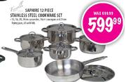 Tisselli Saphire Stainless Steel Cookware Set-12 Piece 
