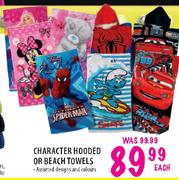 Character Hooded or Beach Towels-Each