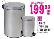 Simple Choice Stainless Steel Bin Set-2 Piece Per Set