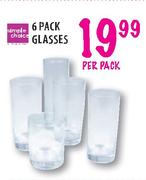 Simple Choice 6 Pack Glasses-Per Pack 