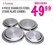 Home Elegance Stainless Steel Stove Plate Covers-4 Piece