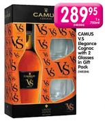 Camus V.S Elegance Cognac With 2 Glasses In Gift Pack-1x750ml 