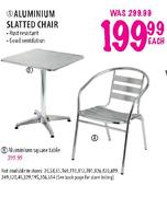 Aluminium Slatted Chair Each