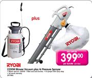 Ryobi Blower Vacuum-2200W Plus 4l Pressure Sprayer