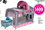 Little One Butterfly/Aqua Camp Cot-Each
